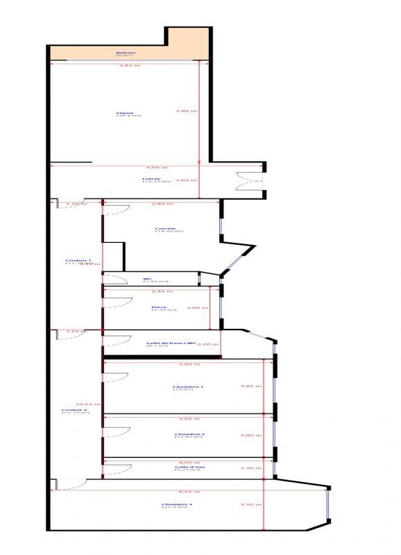 Appartement - 152 m² - 4 pièces