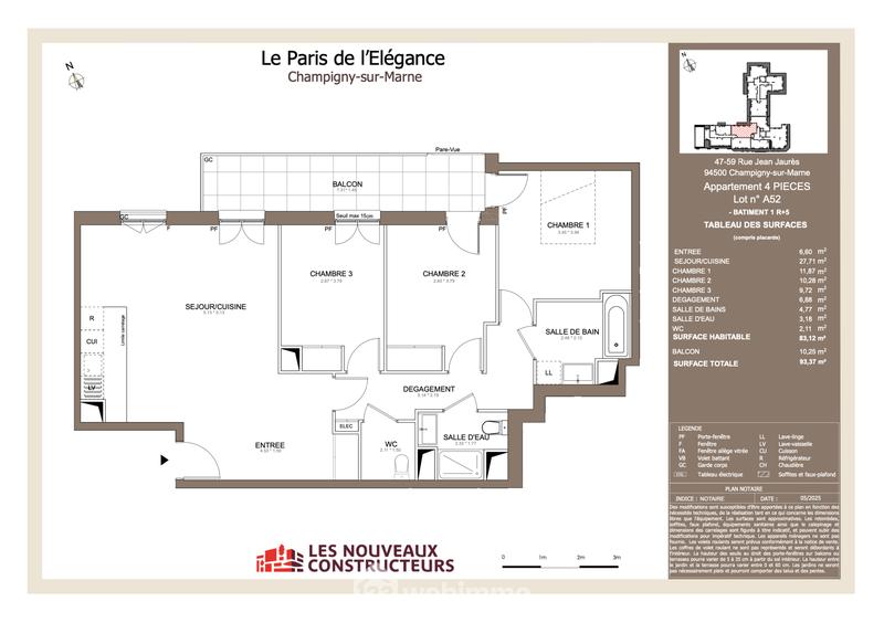 Appartement - 83 m² - 4 pièces