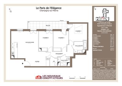 Appartement - 83 m² - 4 pièces