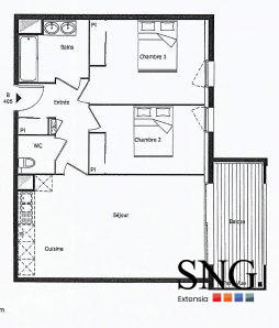 Appartement - 63 m² - 3 pièces