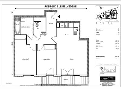 Appartement - 63 m² - 3 pièces