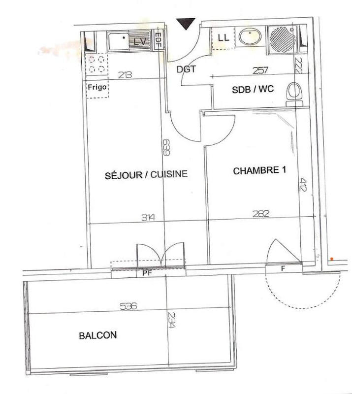 Appartement - 38 m² - 2 pièces