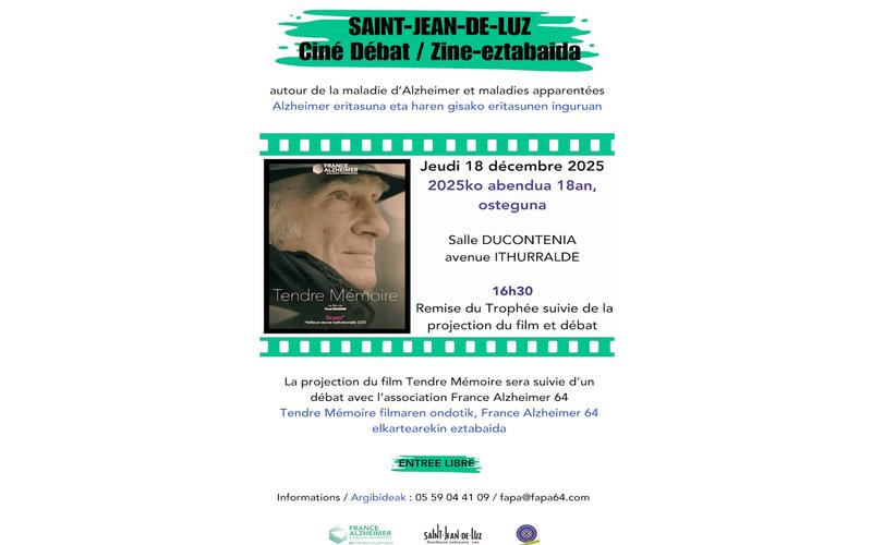 Ciné-débat : Réunion d’information France Alzheimer 64