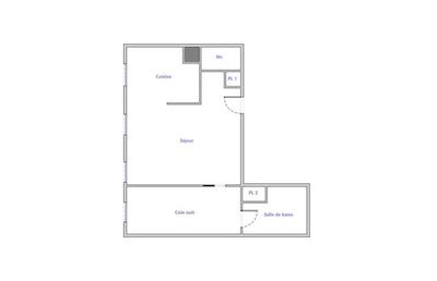 Appartement - 38 m² - 2 pièces