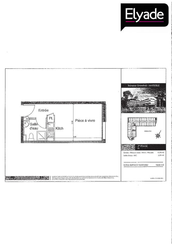 Appartement - 19 m² - 1 pièce