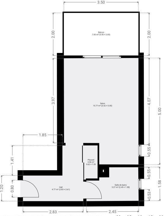 Studio - 24 m² - 1 pièce