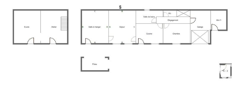 Maison de village - 85 m² - 4 pièces