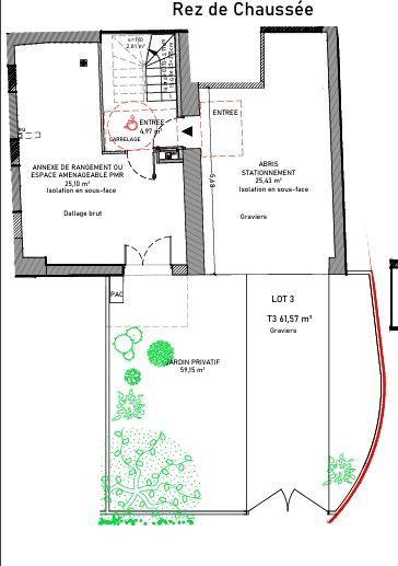 Appartement - 62 m² - 3 pièces