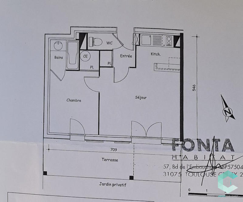 Appartement - 36 m² - 2 pièces