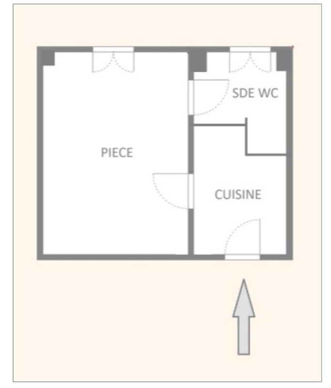 Appartement - 18 m² - 1 pièce