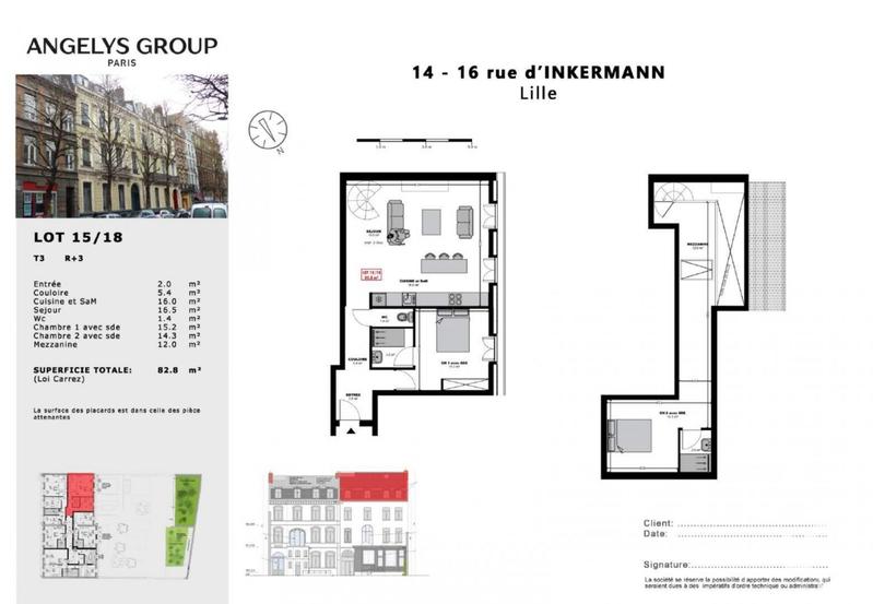 Appartement - 82 m² - 3 pièces