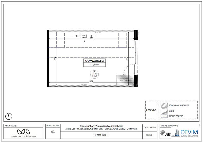 Local commercial - 46 m²