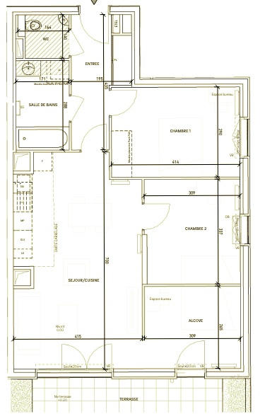 Appartement - 71 m² - 3 pièces