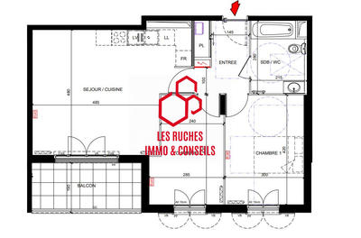 Appartement - 61 m² - 3 pièces