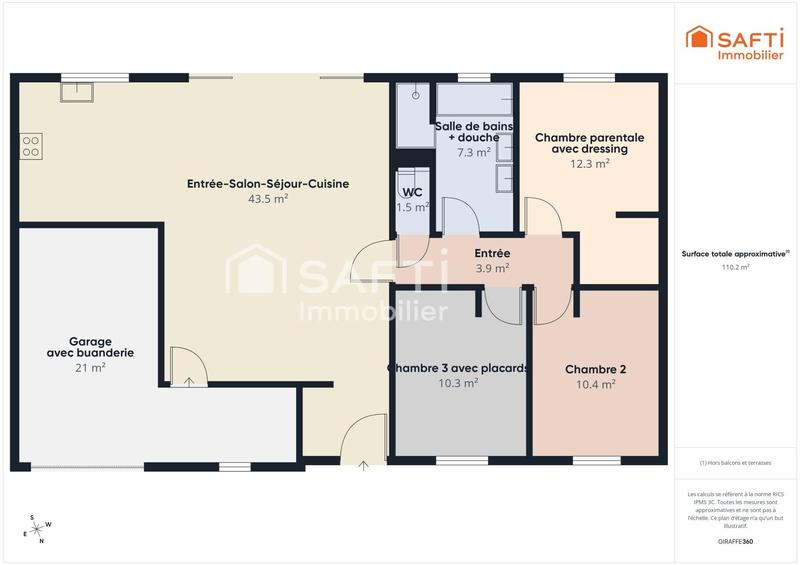 Maison - 89 m² - 4 pièces