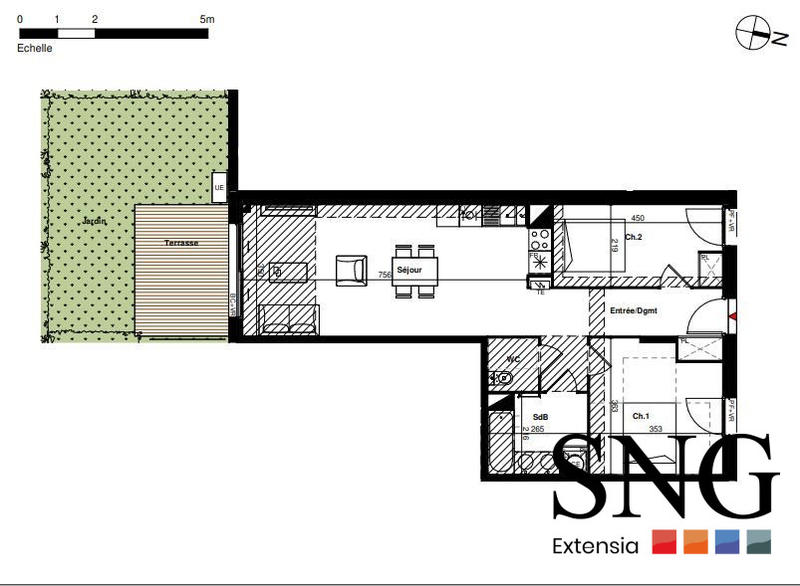 Appartement - 65 m² - 3 pièces