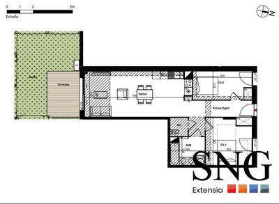 Appartement - 65 m² - 3 pièces