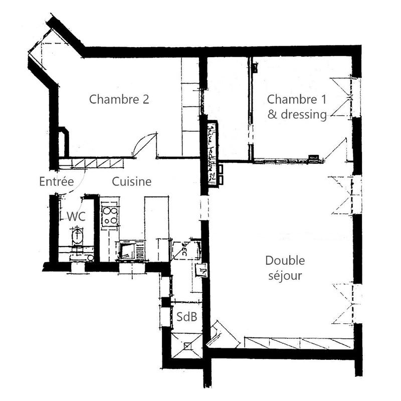 Appartement - 70 m² - 3 pièces