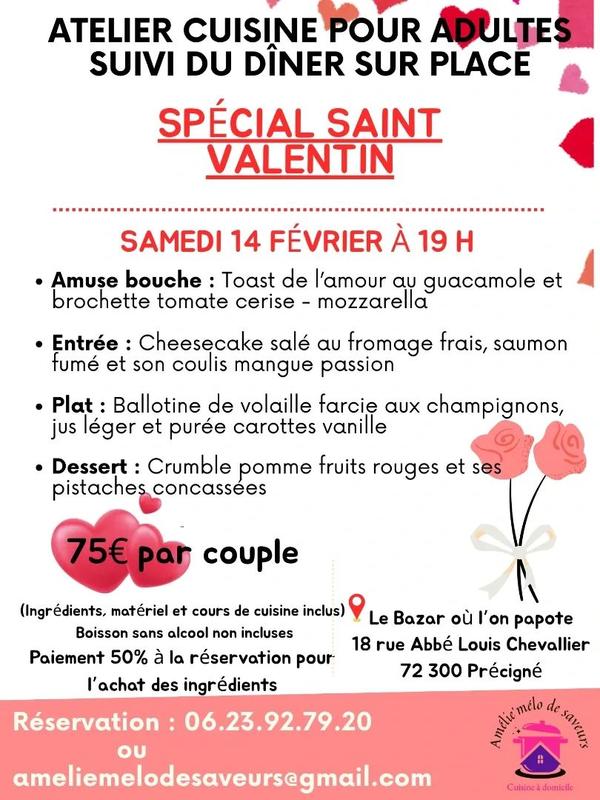 Atelier cuisine, spécial saint Valentin