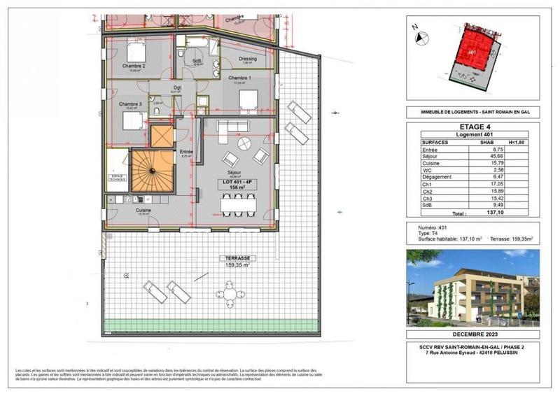 Appartement - 137 m² - 5 pièces