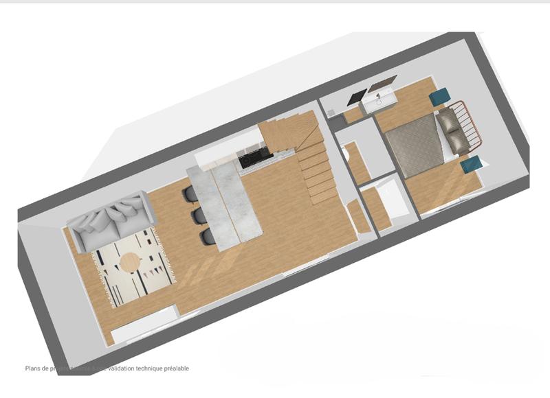 Maison - 65 m² - 3 pièces