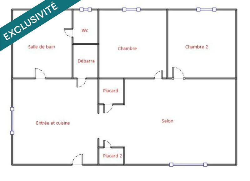 Maison - 70 m² - 3 pièces