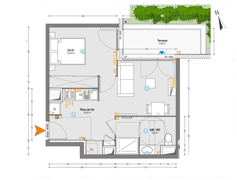 Appartement - 36 m² - 2 pièces