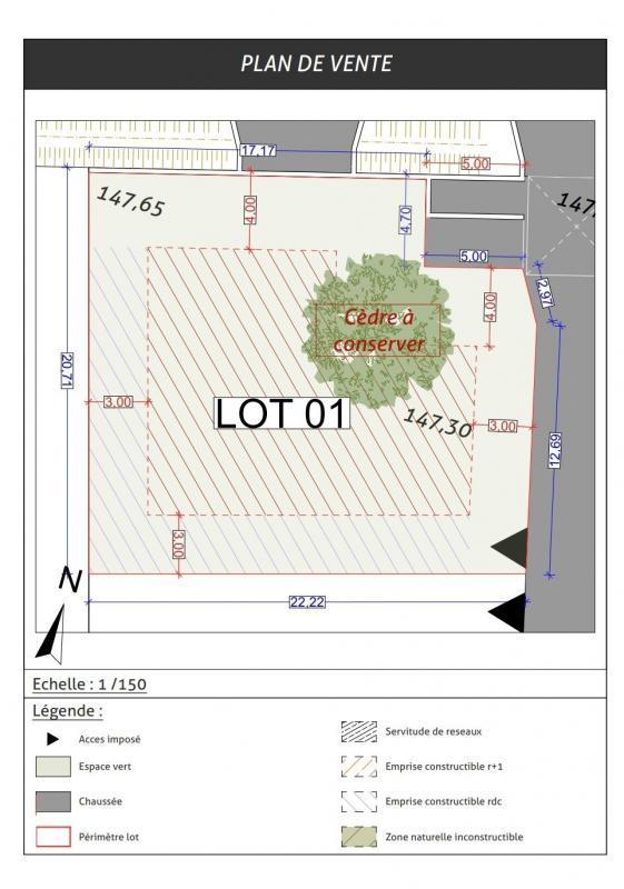 Terrain constructible - 435 m²