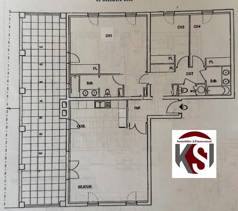 Appartement - 107 m² - 4 pièces