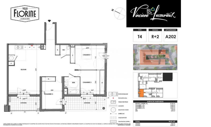 Appartement - 82 m² - 4 pièces