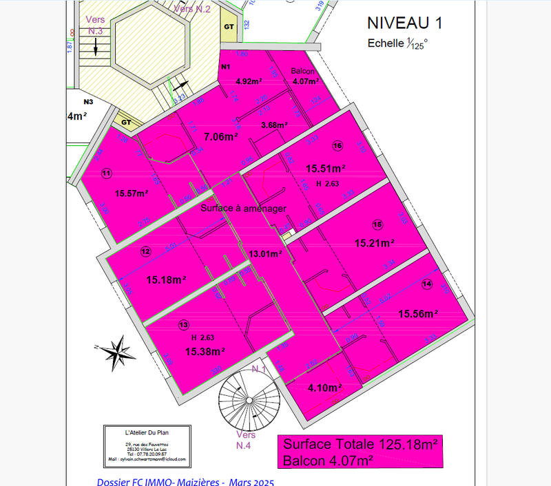 Appartement - 125 m² - 5 pièces