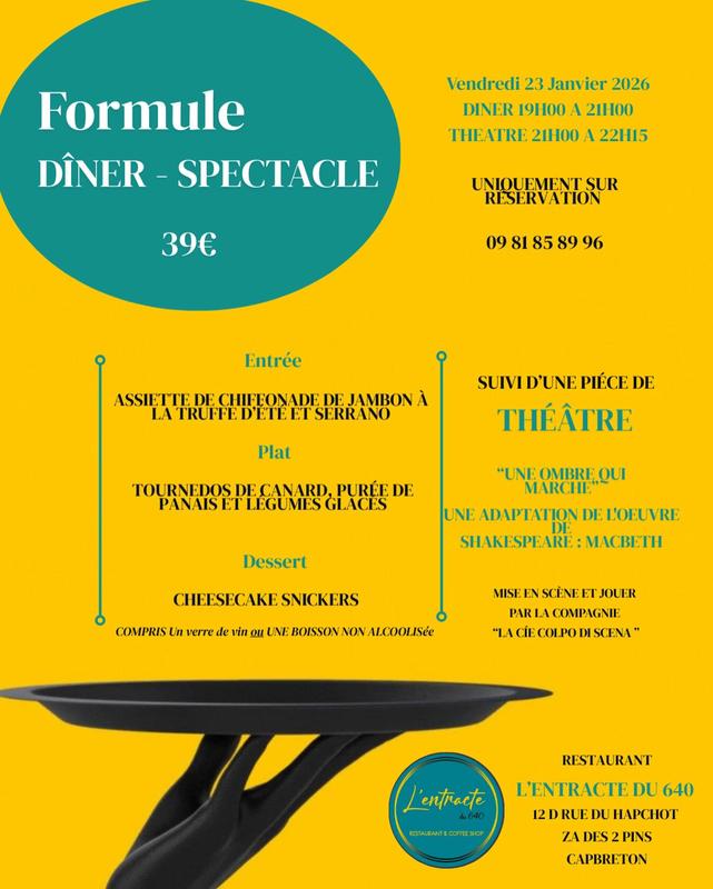 Dîner-spectacle « une Ombre Qui Marche »