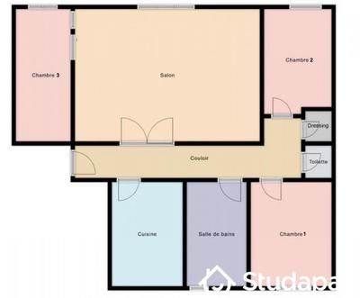 Chambre - 25 m² - 1 pièce