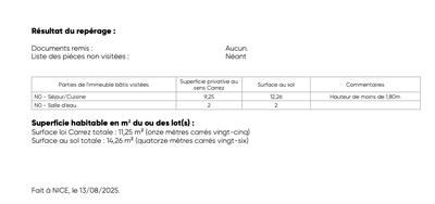 Appartement - 13 m² - 1 pièce
