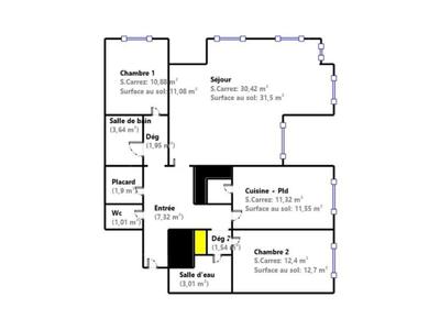 Appartement - 87 m² - 4 pièces