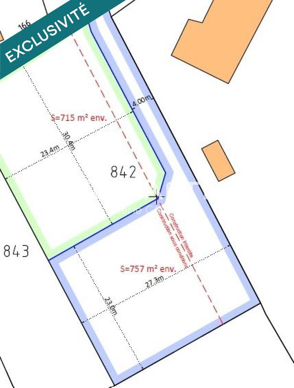 Terrain - 715 m²
