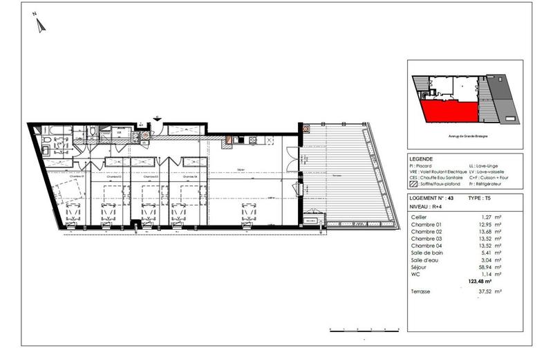 Appartement - 123 m² - 5 pièces