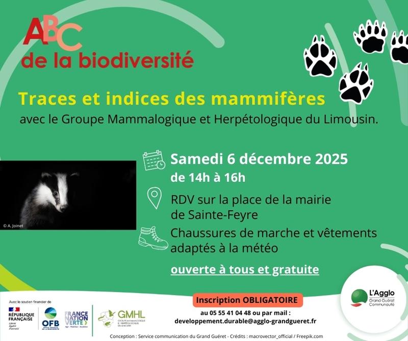Traces et indices des mammifères