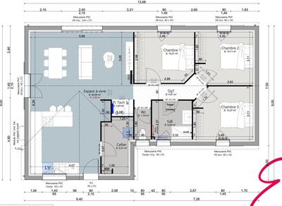 Maison - 90 m² - 5 pièces