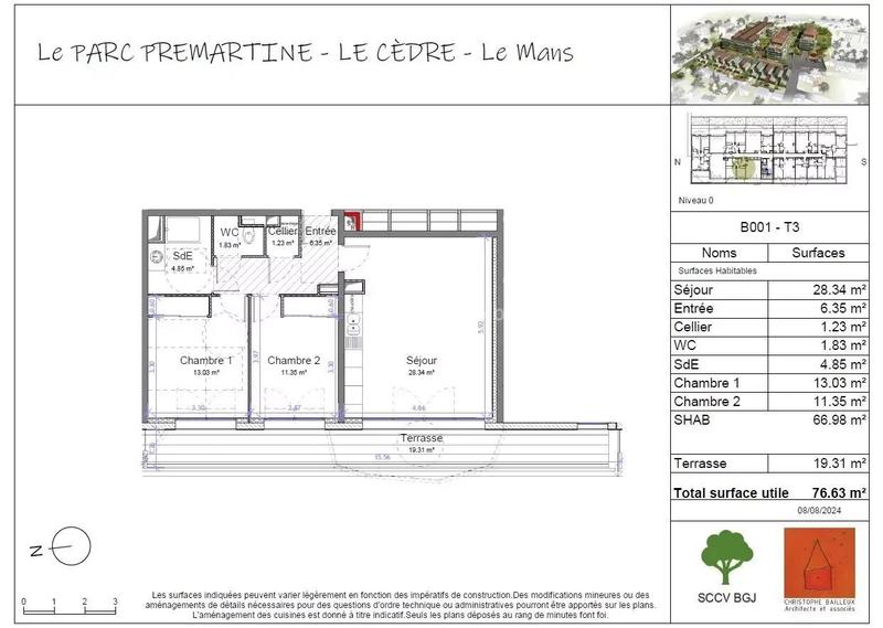 Appartement - 67 m² - 3 pièces