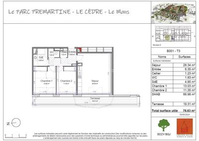 Appartement - 67 m² - 3 pièces