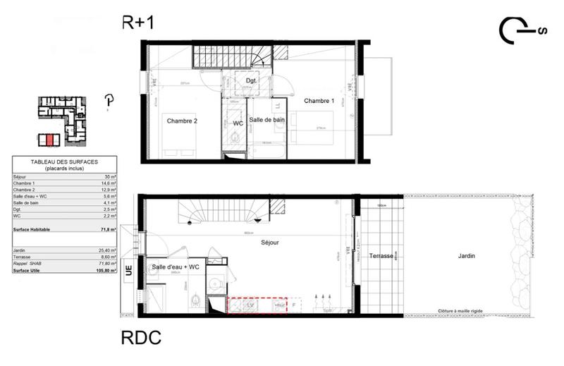 Maison - 71 m² - 3 pièces