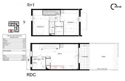 Maison - 71 m² - 3 pièces