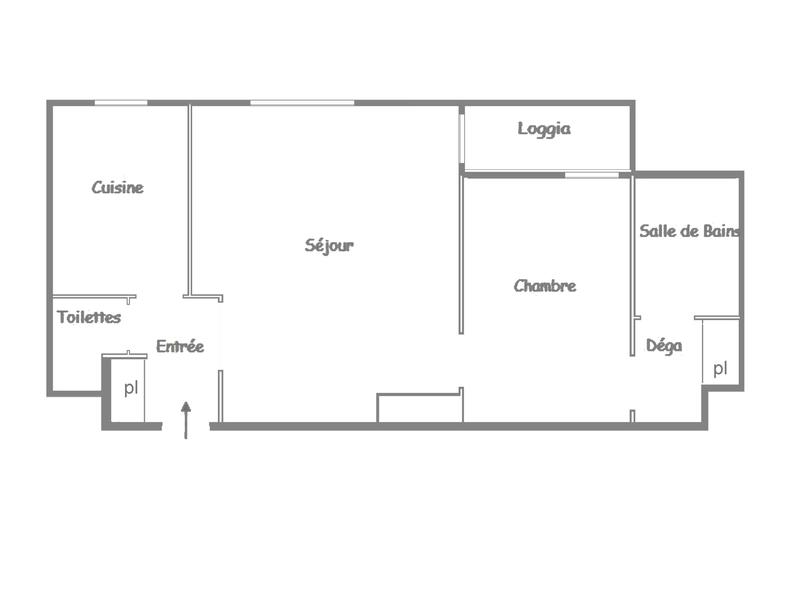 Appartement - 48 m² - 2 pièces