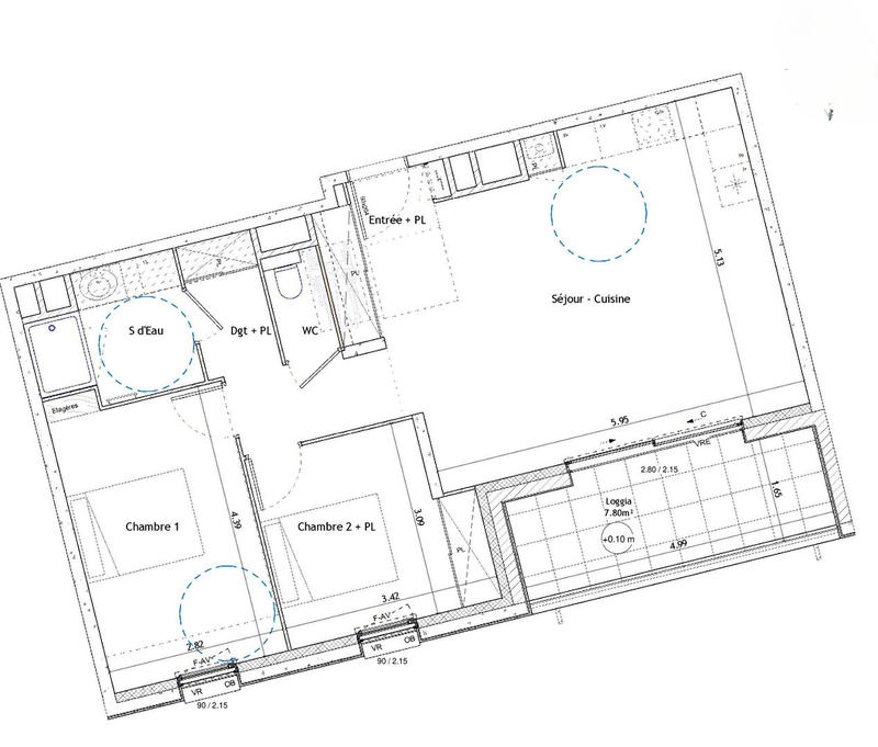 Appartement - 66 m² - 3 pièces