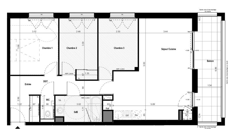 Appartement - 75 m² - 4 pièces