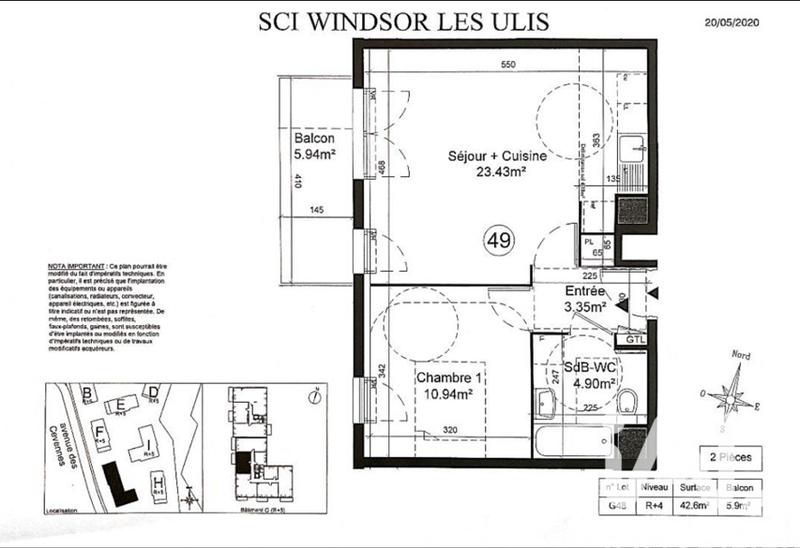 Appartement - 43 m² - 2 pièces