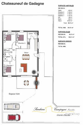 Maison - 90 m² - 4 pièces