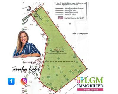 Terrain constructible - 1 429 m²