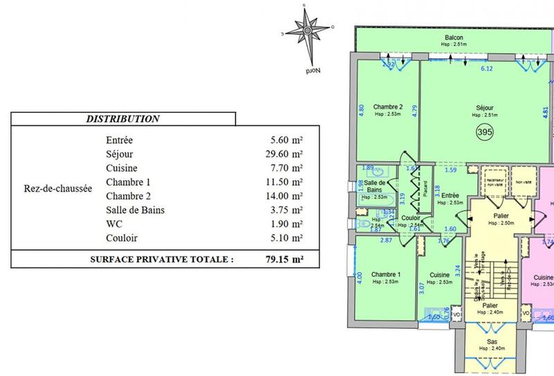 Appartement - 79 m² - 4 pièces
